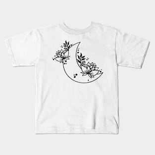 Flower Moon Art T-Shirt Kids T-Shirt